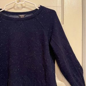 Eddie Bauer Navy Speckled Crew Sweatshirt